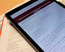 Tablet mit elektronischer Zeitschrift