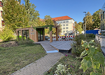Der EU GREEN-Pavillon auf dem Campus