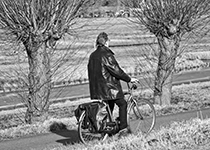 Mann auf einem Fahrrad