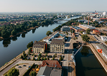 Drohnenansicht Wissenschaftshafen Drohnenansicht Wissenschaftshafen