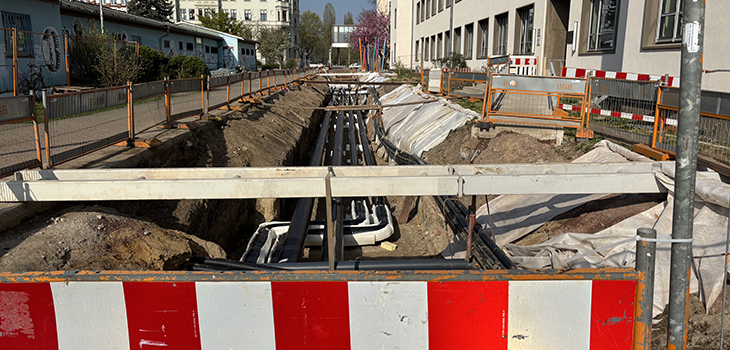 Baustelle auf dem Campus