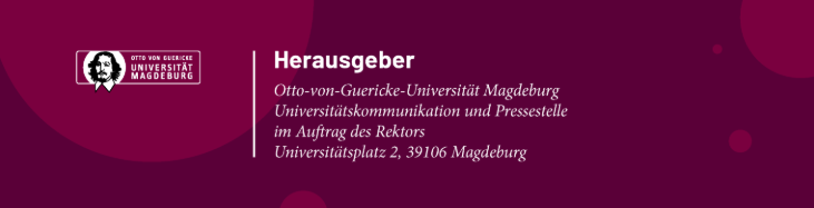 Grafischer Banner Newsletter Impressum